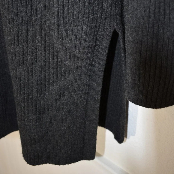 Anthropologie Tunic Sweater Sz M Merino Wool Neutral Lagenlook Minimalist Soft - Picture 4 of 14